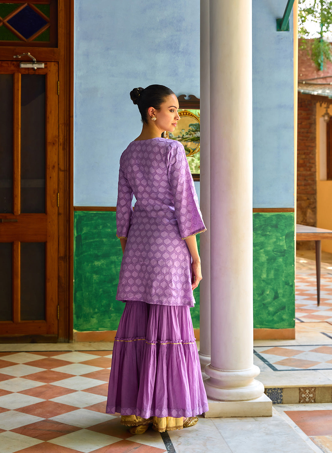 Bhavya Chanderi Gharara Set