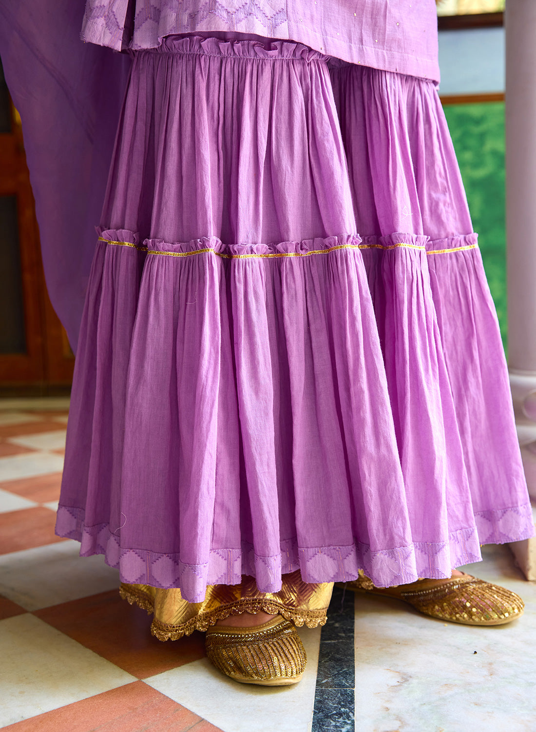 Bhavya Chanderi Gharara Set