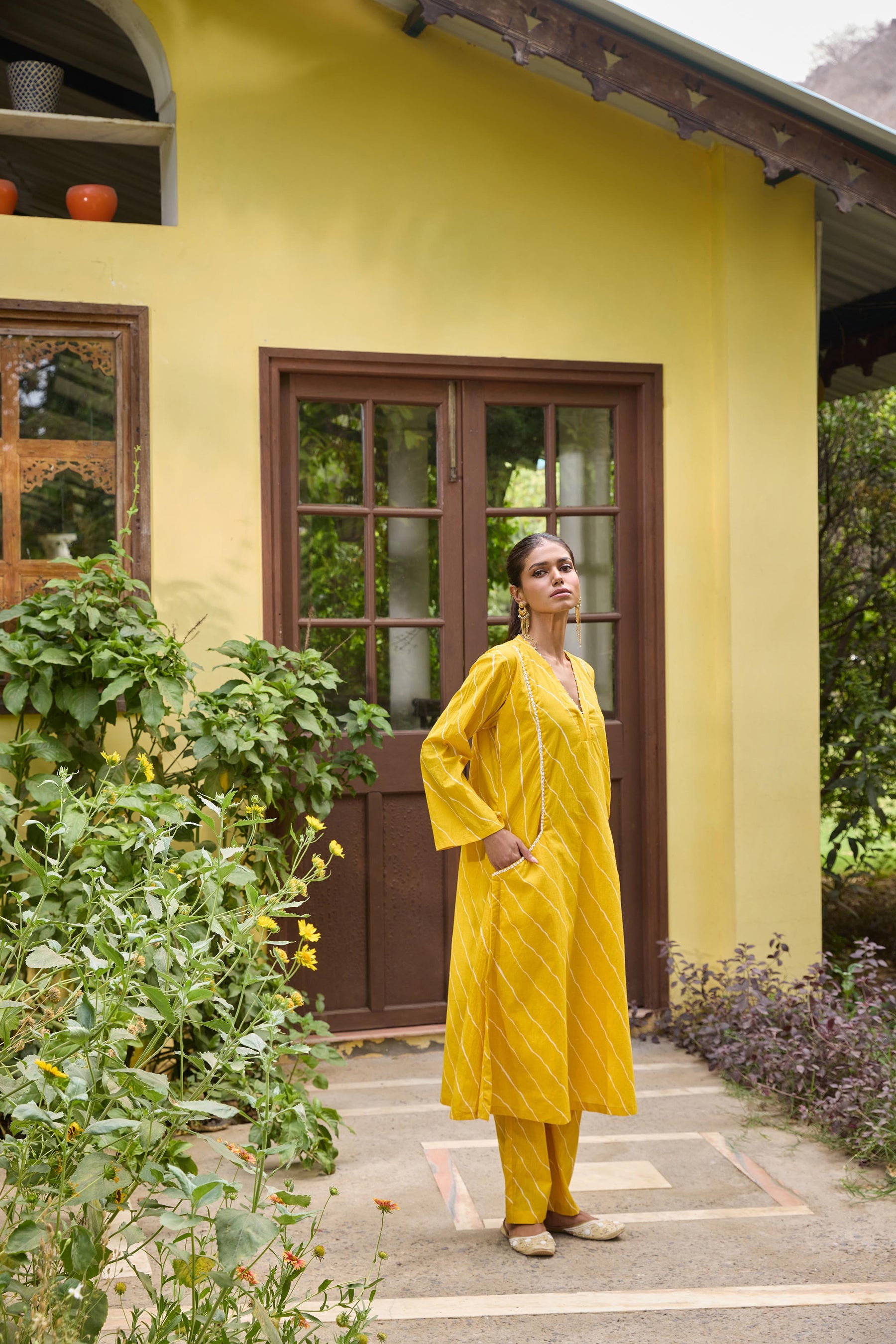 Devika Cotton Leheriya Suit Set