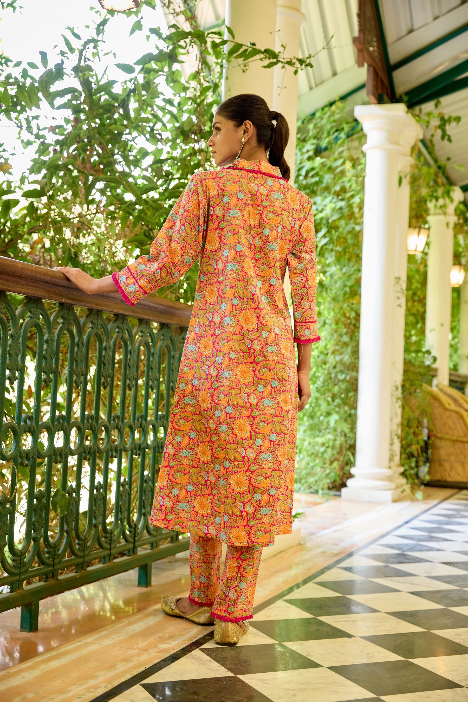 Afra Cotton Anarkali Set