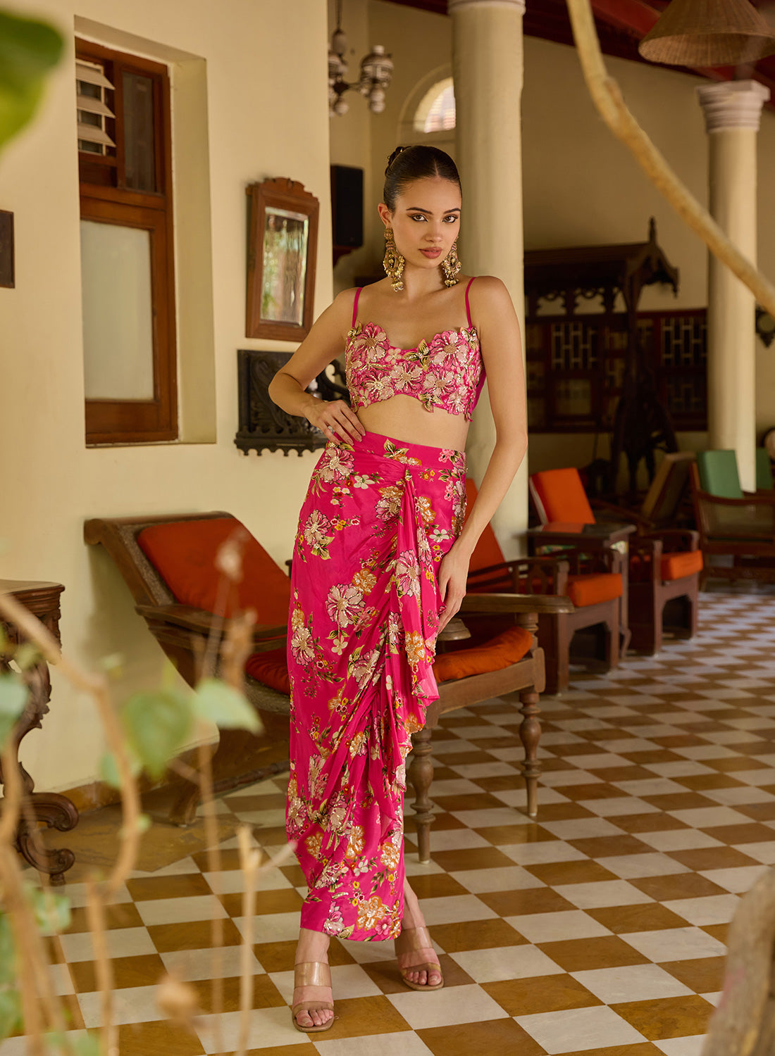 Zeenat Applique Work Cape Set