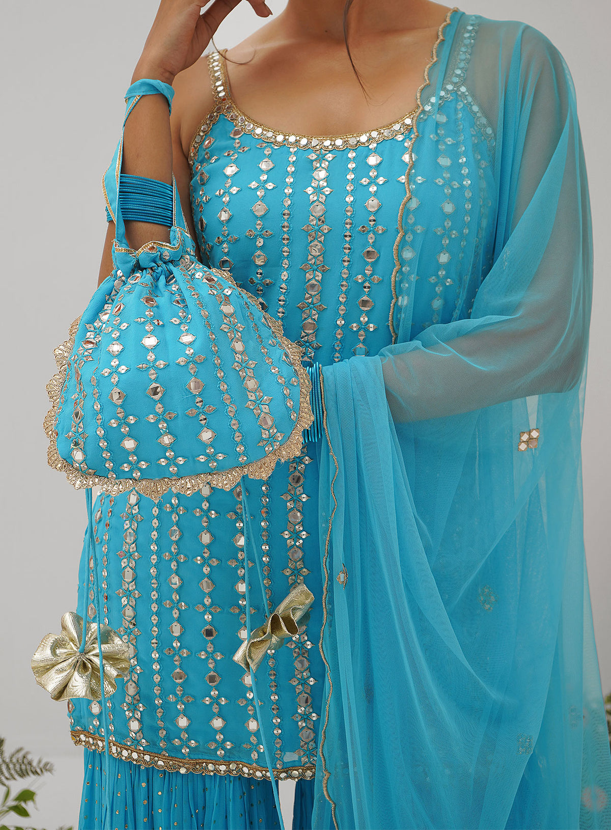 Kriti mirror work potli