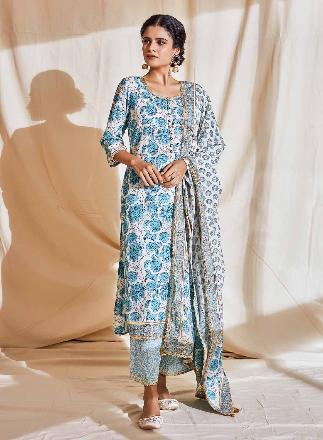 Mavi Gul Printed Palazzo Set