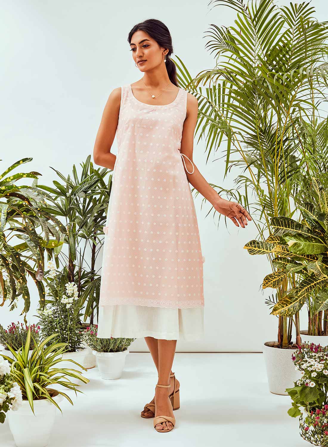 Rose Peach Double Layer Dress Rose Peach Double Layer Dress