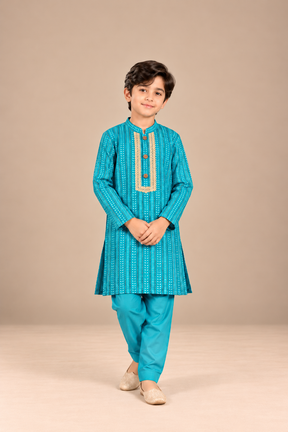 Kids Blue Kurta Set