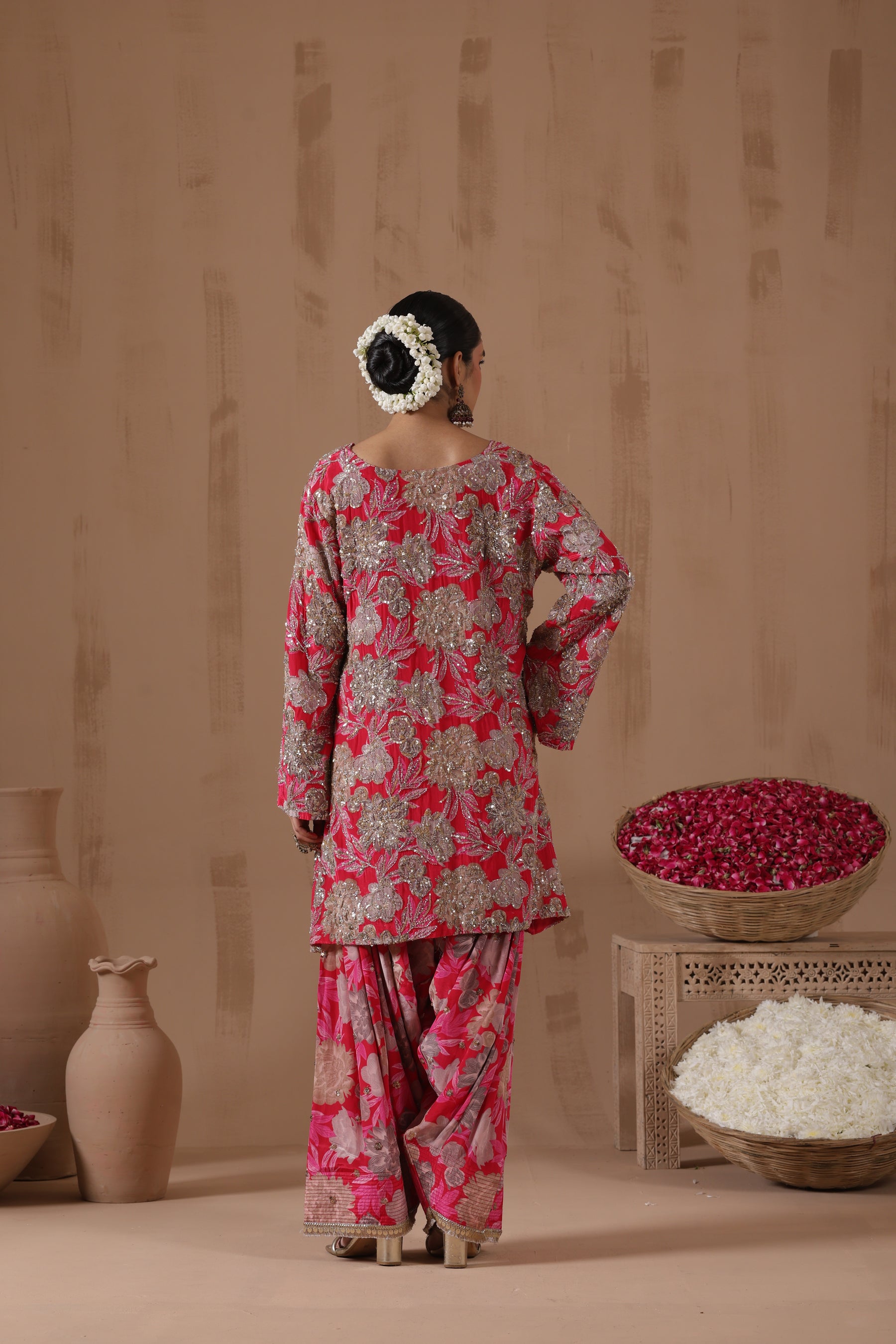 Vihana Printed Sequence Work Farshi Salwar Set