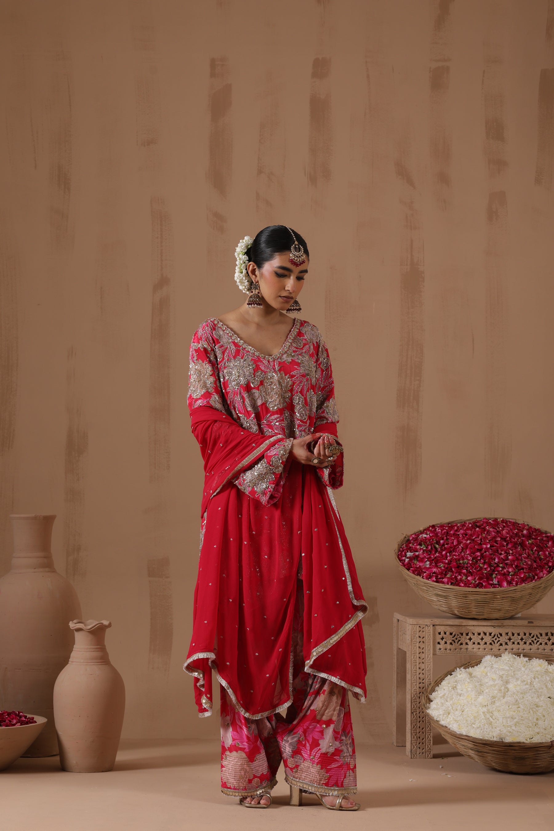 Vihana Printed Sequence Work Farshi Salwar Set