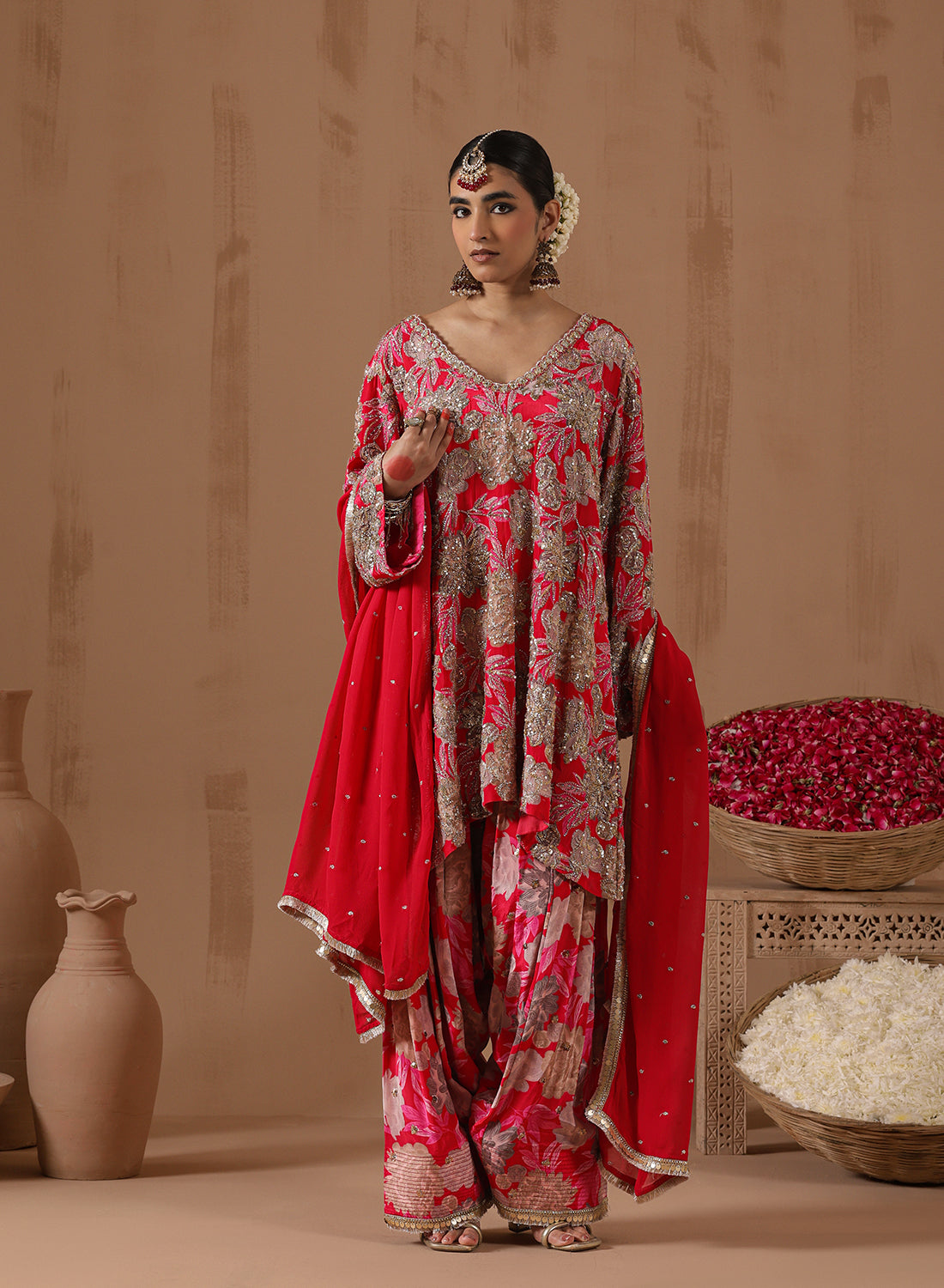 Vihana Printed Sequence Work Farshi Salwar Set