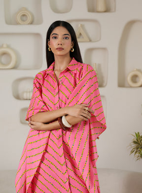 Gulabi Lehariya Kaftan