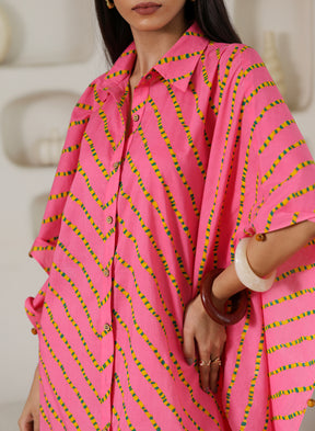 Gulabi Lehariya Kaftan