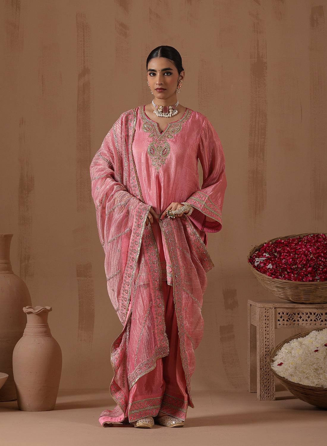Trisha Sequence And Thread Work Farshi Salwar Set
