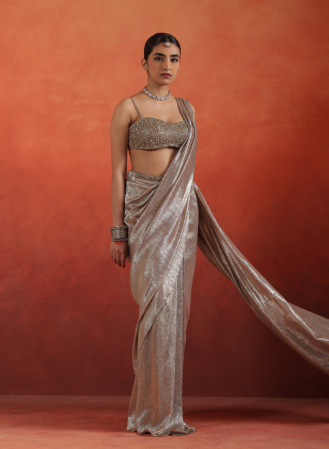 Falak Bead Work Saree