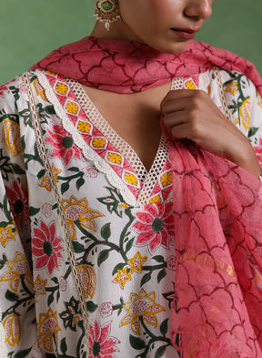Noorvi Hand Block Suit Set