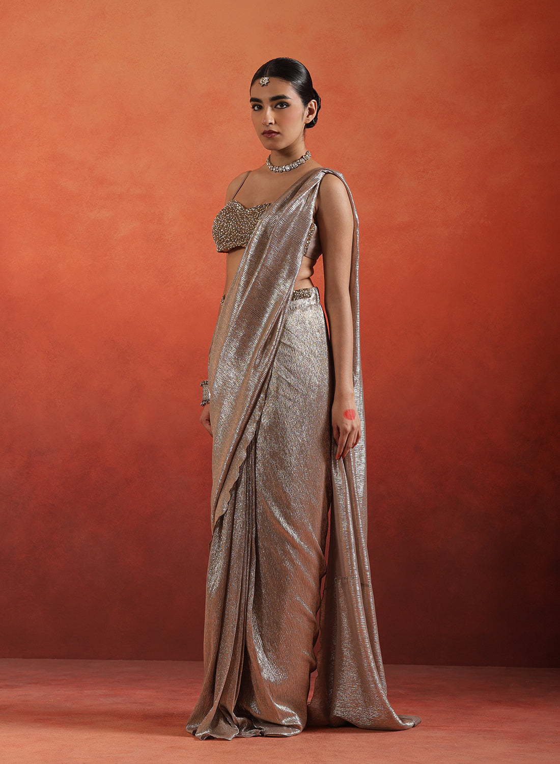 Falak Bead Work Saree