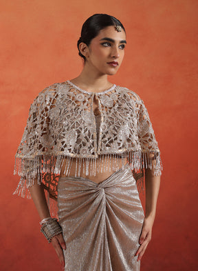 Sequins, Zari & Beadwork Cape Set