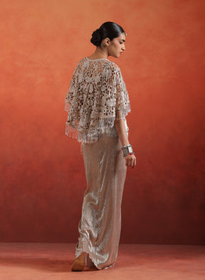 Sequins, Zari & Beadwork Cape Set