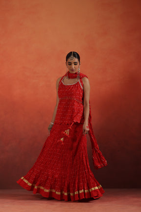 Zunaira Crinkled Lehenga Choli Set
