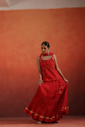 Zunaira Crinkled Lehenga Choli Set