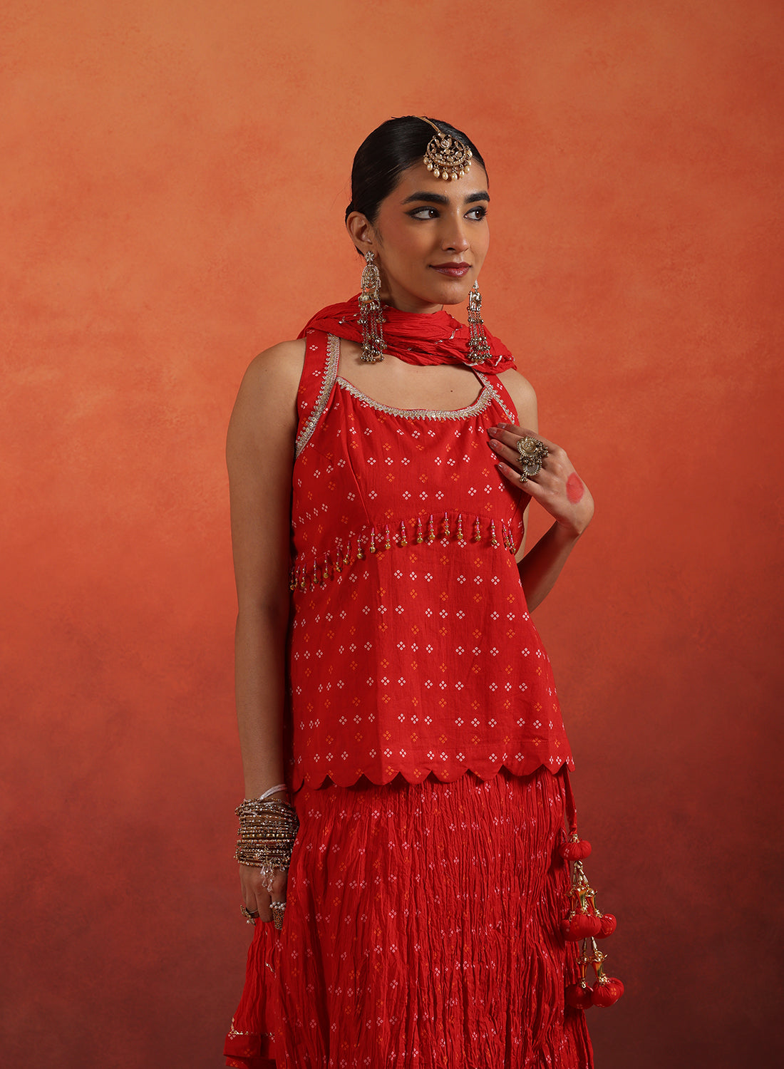 Zunaira Crinkled Lehenga Choli Set