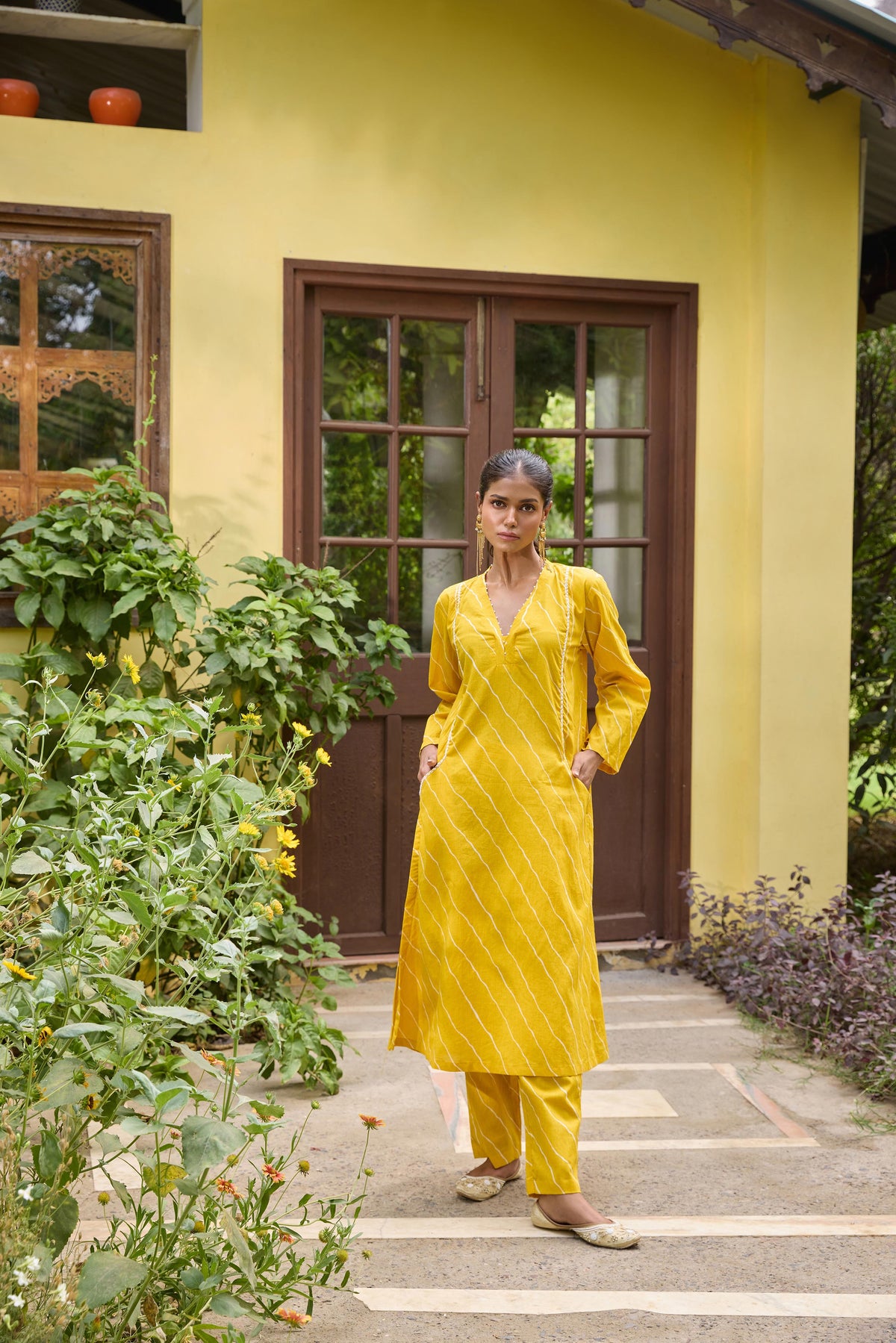 Devika Cotton Leheriya Suit Set