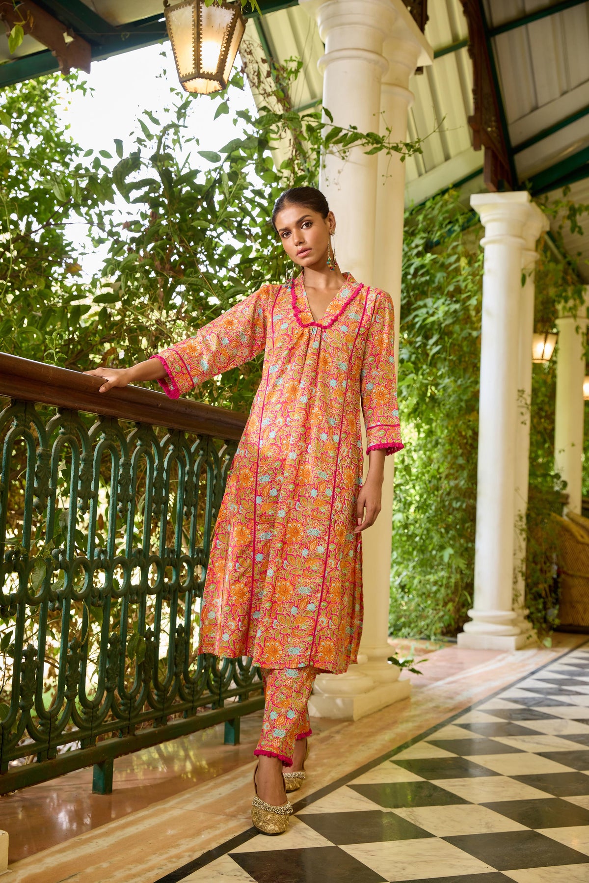 Afra Cotton Anarkali Set