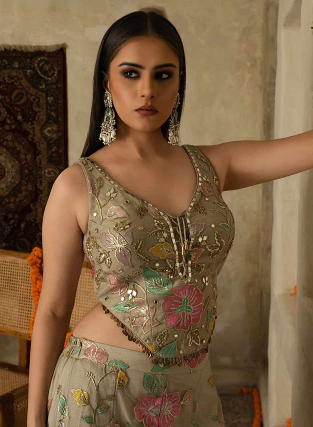 Godavari Patch Work Gharara Set
