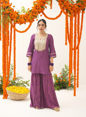 Ishita Handblock Gharara Set