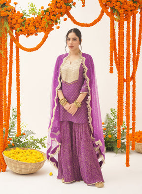 Ishita Handblock Gharara Set