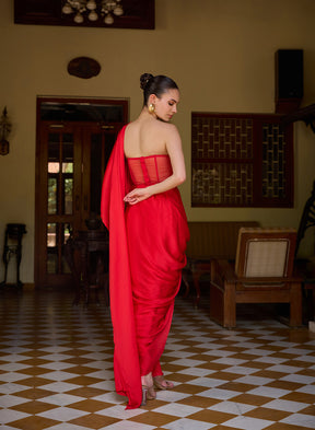 Lalita Satin Tied Saree