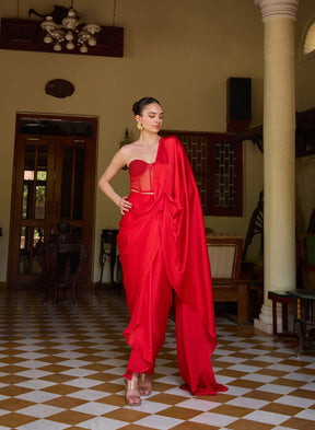 Lalita Satin Tied Saree