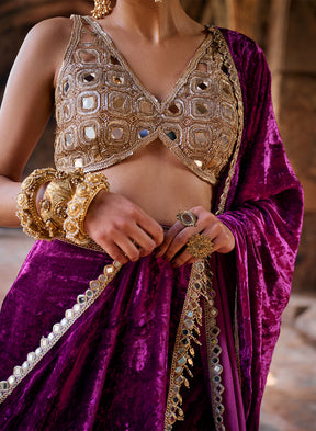 Malti Velvet Skirt Set