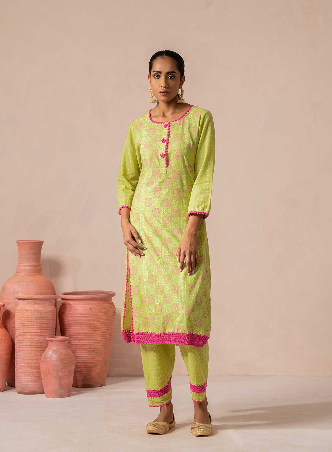 Madhu Bandhani Print Suit Set