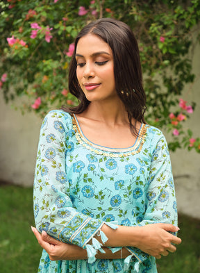 Mishka Cotton Handblock Anarkali