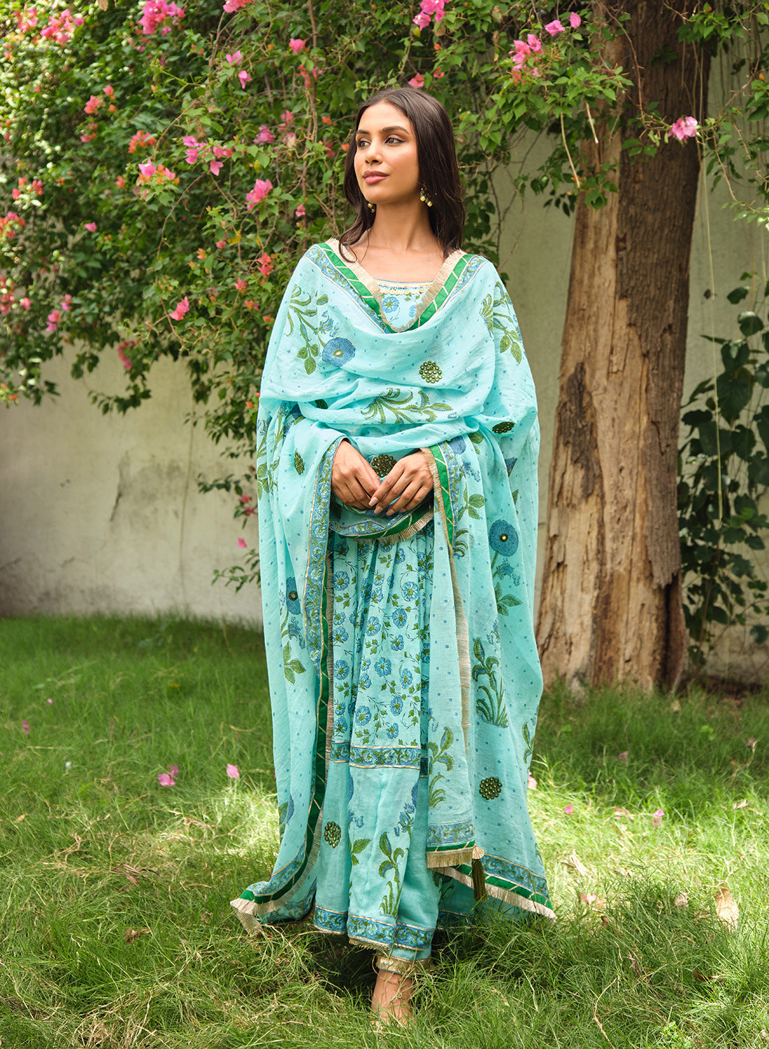 Mishka Cotton Handblock Anarkali