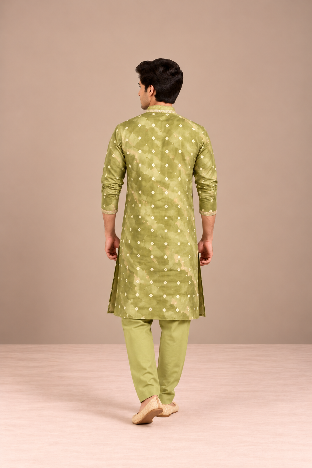 Aaryan Bandhej Kurta Set