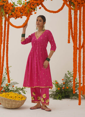 Parinaaz Gota Patti Anarkali Set