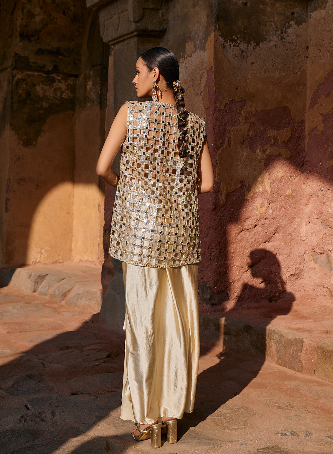 Reeva Cutwork Jacket Set