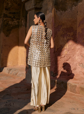 Reeva Cutwork Jacket Set