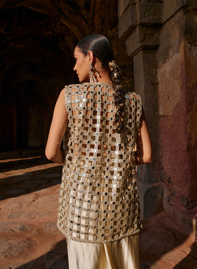 Reeva Cutwork Jacket Set