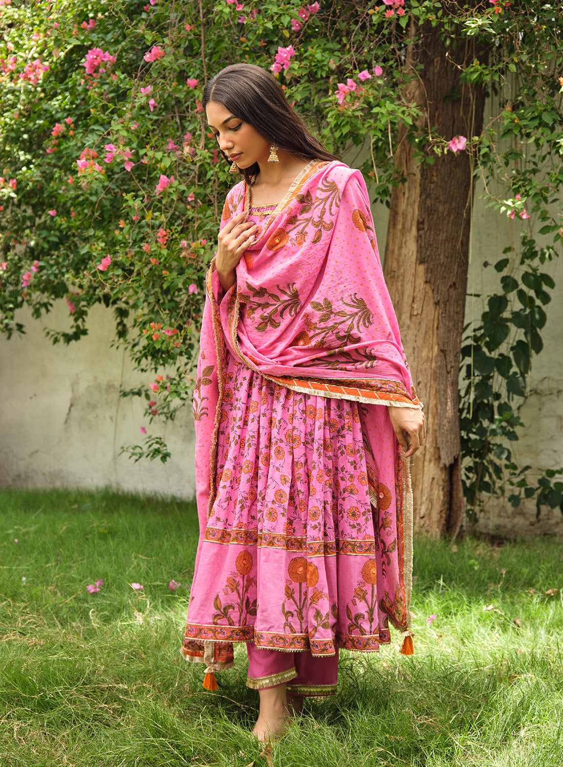 Ritika Handblock Cotton Anarkali