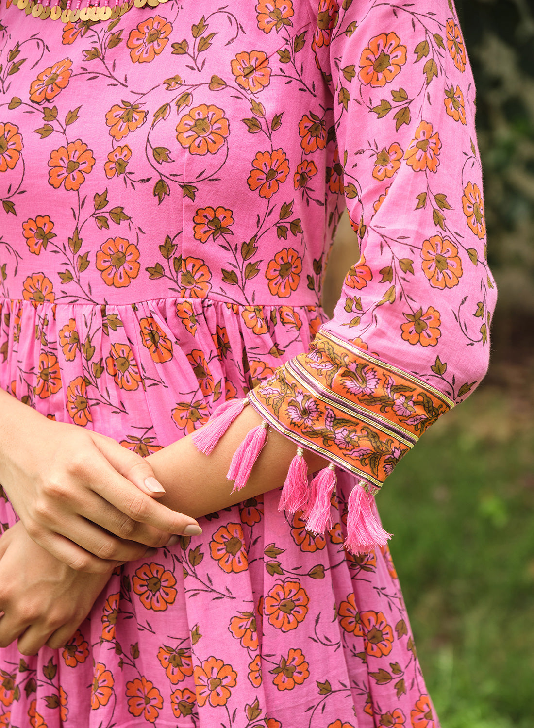 Ritika Handblock Cotton Anarkali