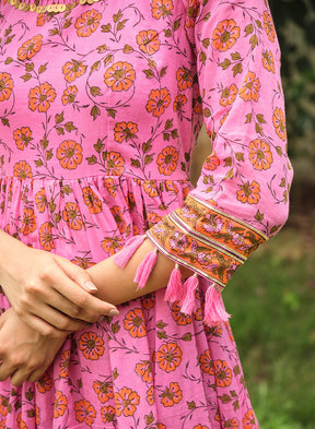 Ritika Handblock Cotton Anarkali