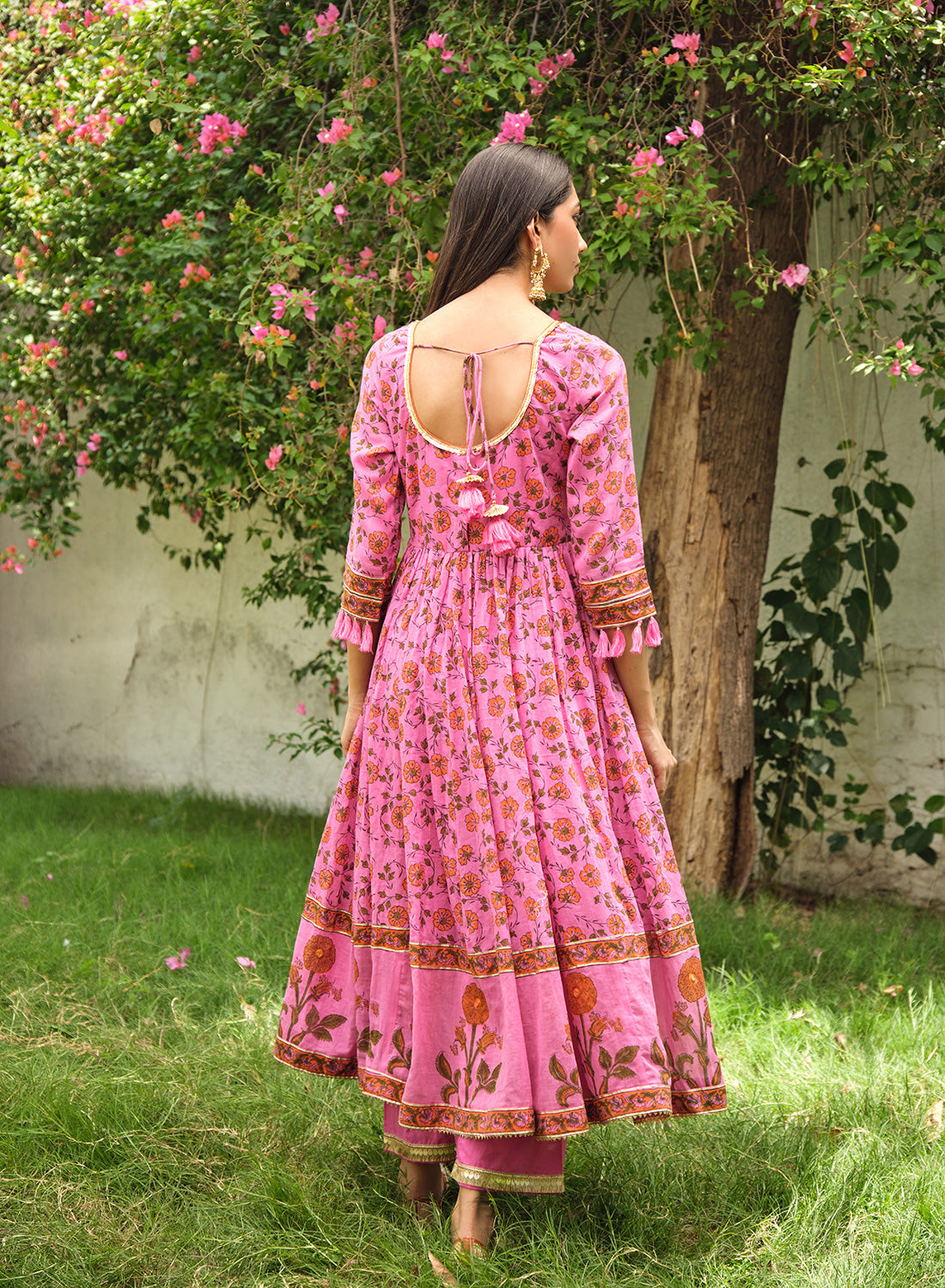 Ritika Handblock Cotton Anarkali