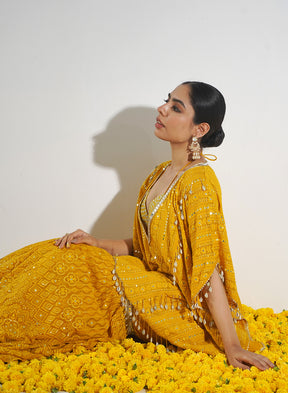 Sara Gharara Set With Mirror Work