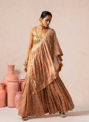 Sunaina Sharara Saree