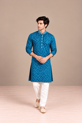 Arjun Bandhej Kurta Set