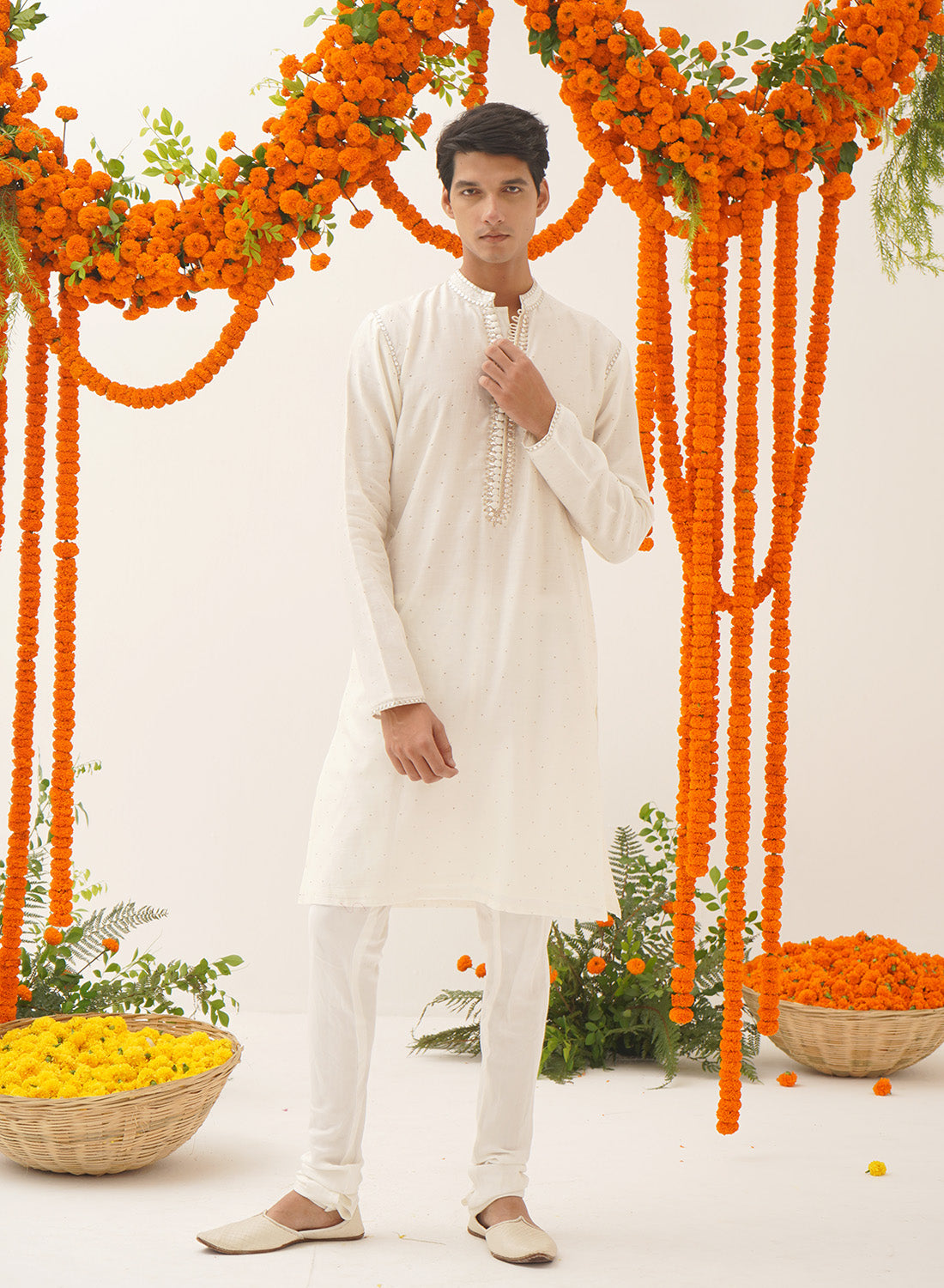 Udayan Mukesh Gota Pati Work Kurta Set