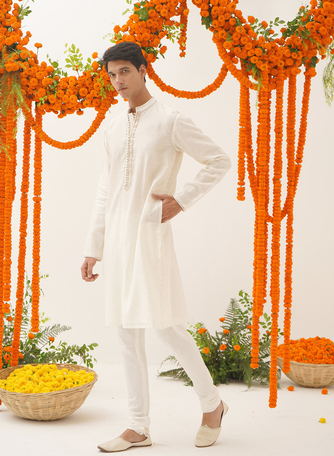 Udayan Mukesh Gota Pati Work Kurta Set