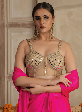 Uma Pre Drapped Corset Saree