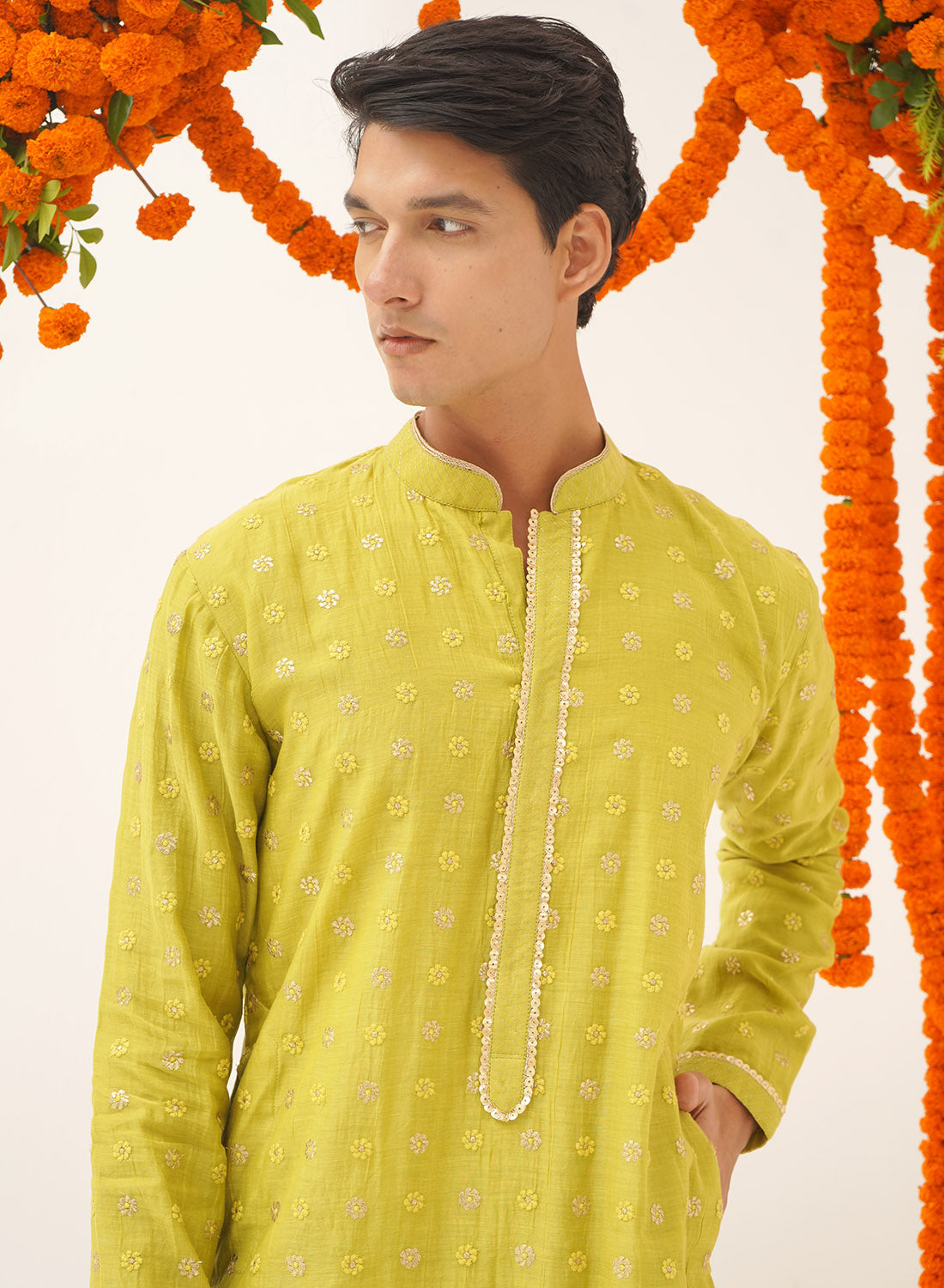 Yash Mukaish Floral Kurta Set